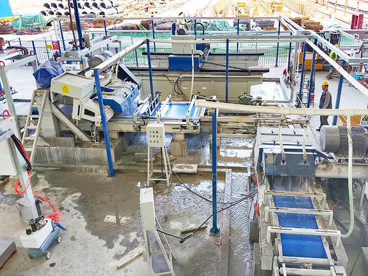 PC仿石磚切割機流水（shuǐ）線